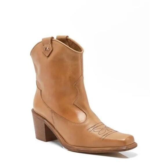 $198! FREE PEOPLE  Wandering Western Boot - Toffee Leather SZ 9 NWOT! - Picture 1 of 5